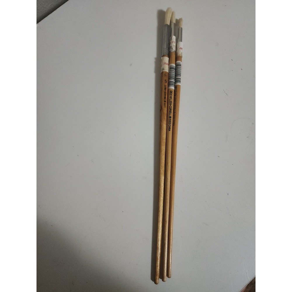 Vintage Loew-Cornell‎ Paintbrushes 5000 Series Artist Brushes 90's 3 4 5 Lot